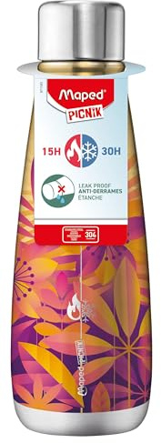 Maped Picnik - Bouteille Isotherme en Acier Inoxydable - Étanche - 500 ml