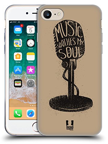 Head Case Designs Mikrofon Kraft Der Musik Soft Gel Handyhülle Hülle kompatibel mit Apple iPhone 7/8 / SE 2020 & 2022