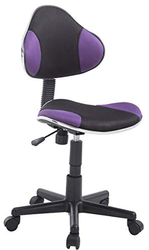 Silla De Oficina Bastian En Malla Transpirable | Taburete con Ruedas, Regulable En Altura & Giratoria I Silla De Trabajo Ergonómica I Color:, Color:Violeta