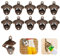 10 pcs Bronze Ouvre Bouteilles Mural pour Soda Bière Vin Décapsuleur à Fixation avec Deux Vis Chaque Opener Vintage