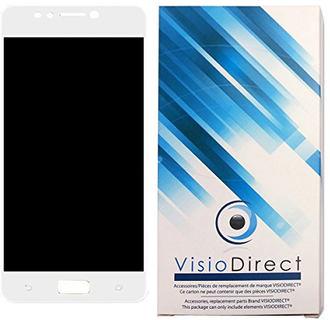 Visiodirect® Ecran Complet pour ASUS Zenfone 4 Max ZC520KL X00HD téléphone Portable Blanc vitre Tactile + écran LCD