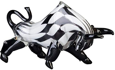 aubaho Glasfigur Figur Skulptur Stier Bulle Glas Glasskulptur Murano Antik-Stil - 33cm