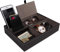 LYTIVAGEN Valet Tablett Leder Schreibtisch Organizer Ablage mit 5 Fach Kunstleder Büro Aufbewahrungsbox Schreibtisch Organizer Ordnungssystem für Handy Uhr Schlüssel Geldbeutel Schmuck, Schwarz