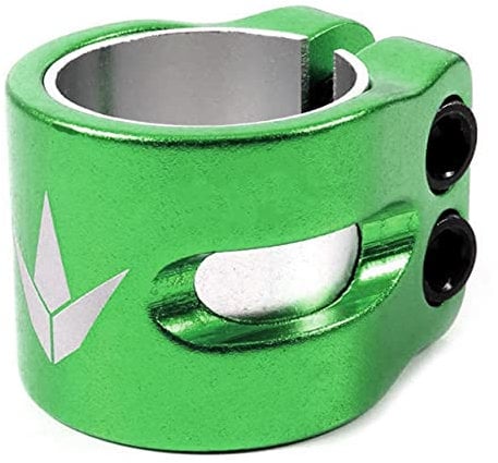 Blunt Stunt-Scooter Cut Out Double Clamp 31,9/34,9 Park Trick Tret Roller Ersatz Lenker Klemme + Fantic26 Sticker (Green - eloxiert Grün)