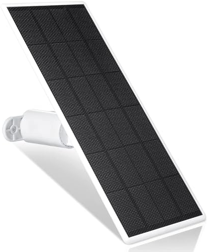 Wasserstein Solar Panel for Google Nest Cam Outdoor or Indoor, Battery - 2.5W Solar Power - Made for Google Nest