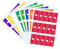 8 Sheet Self-Adhesive Cable Tags - Computer Room Network Terminal Wire Labels, Color Stickers