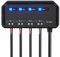 Kriogor Scatola Portafusibili 12v con Relè, Impermeabile Scatola dei fusibili da 12 Volt con Indicatore LED, 4 Vie Porta Fusibile Auto per Barca, Furgone e Auto