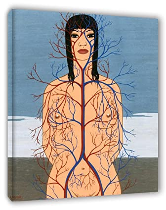 Riproduzione quadri famosi di Félix Labisse-astratto Stampe e quadri su tela-Dipinti Opera d'arte famosa-Poster e stampe Decorazione Parete'Il nocciolo della questione' 80x105cm(31x41in)Incorniciato