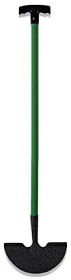 AK TRADERS Heavy Duty Lawn Edger, Carbon Steel Metal Lawn Edging Tool, Ergonomic Design Half Moon Knife. Plastic Grip Handle, Green & Grey, 93x 22x 4Cm