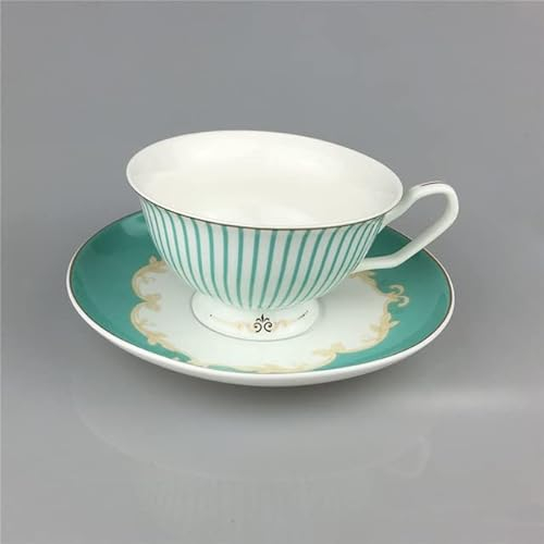 YUNKOU Tasse à café et Soucoupe en céramique Anglaise Service à thé de l'après-midi de Style européen Tasse à thé Simple en céramique créative pour la Maison