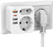 Doppelstecker für Steckdose, Mehrfachsteckdose mit 1 Typ-C(PD 20W, Schneller Aufladen) und 3 USB, 2Fach Mehrfachstecker für Steckdosenadapter, Kompatibel mit Phone, Steckdose mit USB C Kunststoff weiß