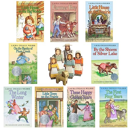 Little House Collector Set Includes Nine Hardcover Books by Laura Ingalls Wilder and Cubles Little House on the Prairie Build Your Own 3D Characters of Ma, Pa, Mary, Laura, Caroline & Jack STEM STEAM