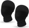 GLGHMH 2pcs Black Full Face Mask, Morph Face Cover, Faceless Skin Masks Halloween Dress Up for Cosplay Halloween Party Costume Unisex Men Women