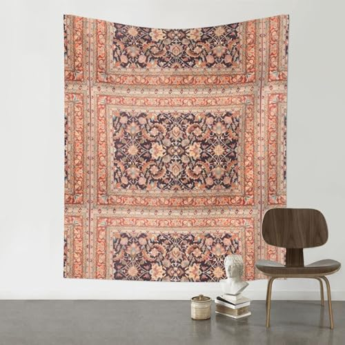 UPIKIT Antike orientalische Kunst, 152 x 130 cm, Wandteppich für Wohnzimmer, Schlafzimmer, Tischdecke, Sofabezug, Innen- und Außenbereich, Dekoration, Einweihungsgeschenk
