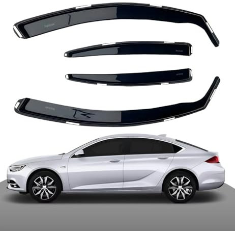 Haibak Windabweiser-Set, kompatibel mit Opel Insignia MK2 5-Türer Schrägheck 2017–2022, 4 Stück in Kanalmontage