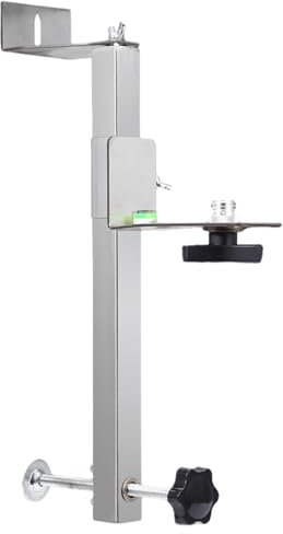 Soporte de Nivel láser, Soportes de Pared de Nivel de Pared, Soporte de Herramienta de nivelación, Poste de Nivel Resistente, Soporte Ajustable de Acero Inoxidable para Montaje en Pared y Techo
