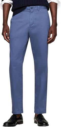 Tommy Hilfiger Herren Chino Hose Harlem Tapered Fit, Blau (Aegean Sea), 38W/34L
