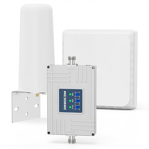 ORBOCOM Amplificador de Cobertura Movil con Antena Omni Amplificador Señal Movil Compatible Banda 7/8/20 Repetidor de Señal 4G 3G LTE gsm Compatible con Orange/Yoigo/Vodafone