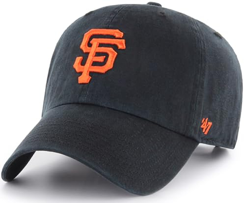47 Brand MLB Clean Up-Kappe in Teamfarben und mit Logo, verstellbar, für Erwachsene, San Francisco Giants, Einheitsgr��e