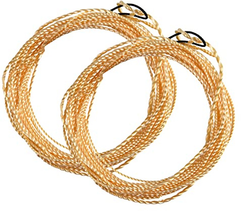 Goture Tenkara Angelschnur, 2 Stück, konisch zulaufende Schwimmer-Polyesterschnur, aufgerollt, geflochtener Tippet-Ring, Fliegenschnur, 12 Fuß/3,6 m Länge, 2 Farben