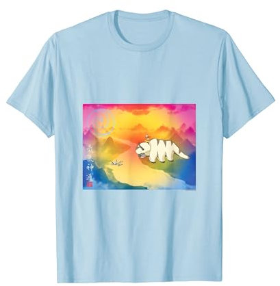 Avatar Aang Appa Bison Momo Flügelmaki Fliegender Sonnenuntergang T-Shirt