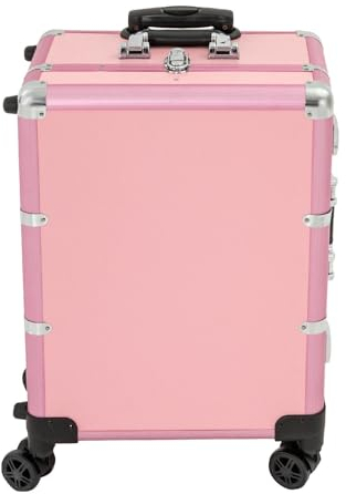 4 in1 Kosmetikkoffer Trolley Alu Friseurkoffer Schminkkoffer Make-up Koffer, für Außenaufnahmen Kinos Umkleideräume Crew Tourismus Schönheitssalons und mehr