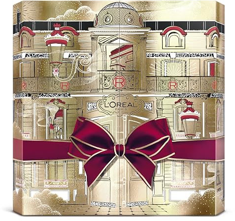 L'Oréal Paris - Adventskalender 24 Tage – Weihnachtsgeschenkset – Make-up, Gesichts- und Haarpflege – 24 unverzichtbare Beauty-Produkte in Originalgröße
