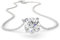 SERASAR Halskette Damen Kette Silber Schmuck Frauen mit Anhänger Edelstahl Silver Necklace Stein Edelstein