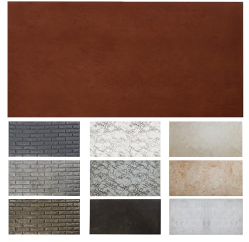 MDEKOR Wandpaneele Metall 50x100 cm | XPS 3D Wandverkleidung in Metalloptik | 4 Stück = 2 m² Cooper | Paneele 4,5 mm dick | Dekorative Platten aus Porystyrol für Innenräume