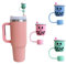 Straw Toppers 3Pcs Milk Tea Straw Cover Cap for Stanley Cup Milk Tea Silicone Straw Covers Cap Straw Tips Lids Protector Cover BPA Free Compatible with 10mm Stanley Straws 30/40 oz Tumbler Accessories