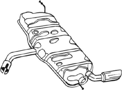 Endschalldämpfer Kompatibel mit Audi A3 8P 2003-2008 von Autoteile Gocht