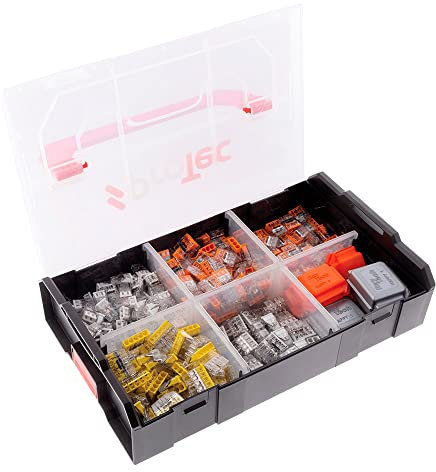Koffer mit 300 Anschlussklemmen S2273 + 6 Gelbox Protec