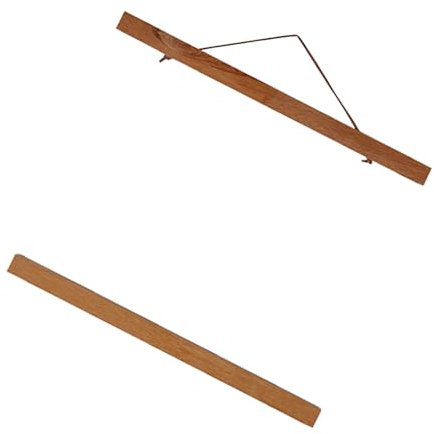 Cadre d'affiche, Porte-affiche en Sciure de Bois avec 4 Bandes en Bois, Cadre Photo Magnétique pour Affiches, Impressions, Photos, Tissu (40cm)