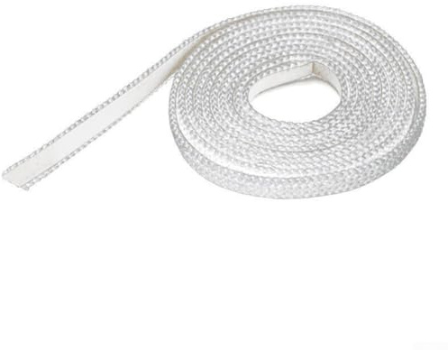 Bebykilemi Junta de calefacción de estufa de pellets con sello de puerta de horno, cuerda plana, 12 x 3 mm, sello de fibra de vidrio de alta resistencia para calderas, chimeneas, intercambiadores de