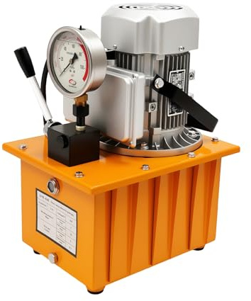 Elektrische Hydraulikpumpe 750W 220V Hydraulikaggregat Elektrohydraulik Pumpe Elektrohydraulikpumpe 2-70Mpa,7L Kraftstofftank,Für Heben, Drucken, Biegen, Ausrichten