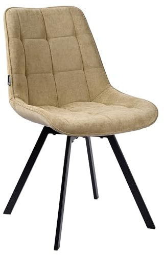 exitodesign Drehstuhl Esszimmer LAPO 49x62x83 cm - Esszimmerstühle Gesteppt 360° Drehbar Bürostuhl Stuhl - für Esszimmer Küche Wohnzimmer Salon Schreibtisch (Olivgrün)