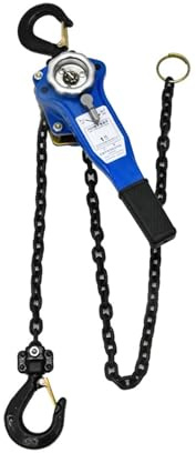 Power Hand Winch Puller Lever Hoist Tightener Hand Hoist Small Lever Hoist, Lifting Chain Tensioner Lifting Lever Chain Hoist 1 Ton X 1.5 Meters 7KG 330N for Motor Hoisting, Shafts and Gears