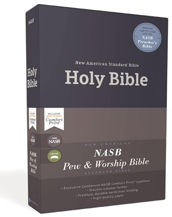 NASB, Church Bible (Pew Bible), Hardcover, Blue, 1995 Text, Comfort Print