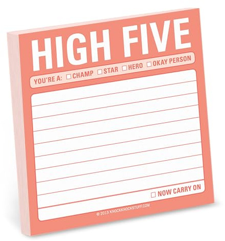 Knock Knock Sticky Note High Five