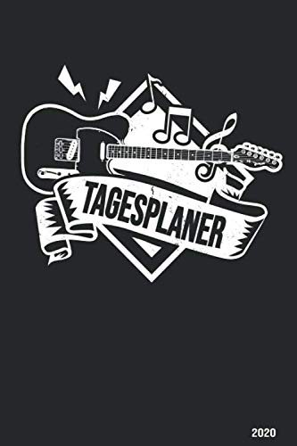 Tagesplaner 2020: DIN A5 Kalender 2020 1 Tag = 1 Seite mit großem Tagesplaner und großartiger Übersicht. Monatsübersicht, Erinnerung und Notizen in diesem Kalenderbuch. Musiker Gitarre