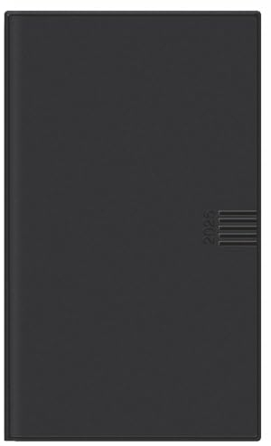 Wochen-Taschenkalender, schwarz 2025: Schwarzer Terminkalender mit herausnehmbarem Adressbuch. Buch-Kalender mit hochwertiger Kunststoffhülle. ... Planen von Terminen. (Kalenderbücher Heye)