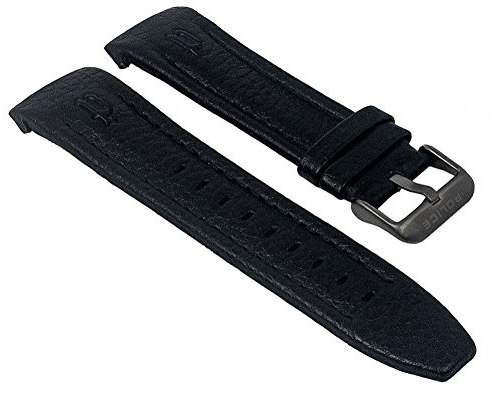 Police Survivor | Uhrenarmband Leder schwarz Ton-in-Ton Naht P13896JSU/61