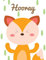 Hooray: Cute animal notebook, Fox, Lined Notebook, Composition diary journal notebook, 8.5 x 11 lined 110 pages