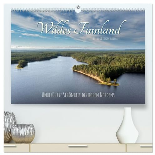 Wildes Finnland (hochwertiger Premium Wandkalender 2026 DIN A2 quer), Kunstdruck in Hochglanz: Atemberaubende Landschaften und wilde Tiere des hohen Nordens (CALVENDO Natur)