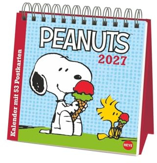 Peanuts Premium-Postkartenkalender 2027: Kultiger Tischkalender mit 53 Postkarten von Snoopy, Charlie Brown und Co. Kalender zum Aufstellen mit Postkarten zum Sammeln oder Verschicken.