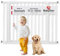 BabyDan Perfect Close, Ohne bohren Treppenschutzgitter, 77,3-103,6 cm, Babygitter/Sicherheitsgitter, Weiß, Hergestellt in Dänemark - (Haustiergitter/Hundegitter)