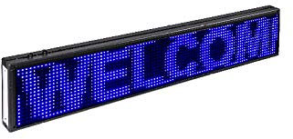 RÓTULO LED ELECTRÓNICO ALUMINIO PANTALLA LETRAS AZUL 100 CM X 20 CM X 5CM