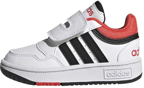 adidas Hoops Shoes Schuhe, Cloud White/Core Black/Bright Red, 26 EU