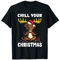 Elch macht Yoga Geweih Schneidersitz Chill your Christmas T-Shirt