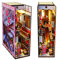 DIY Book Nook Kit, 3D Wooden Dollhouse Bookends Book Stand Puzzle Model Build-Creativity Kit with LED Light for Teens and Adults (Japanese Sakura Alley)